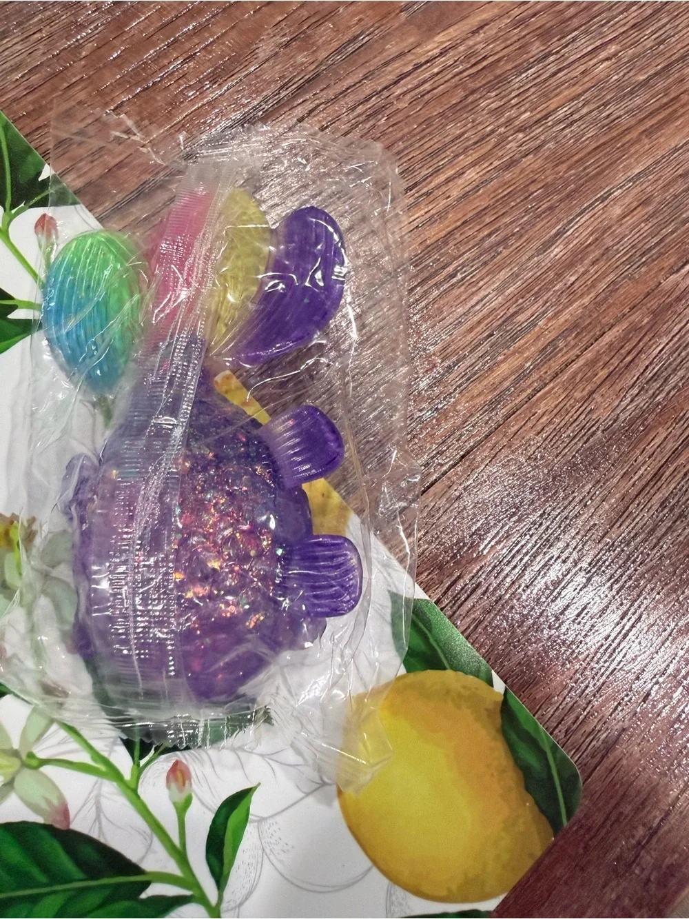Purple Rainbow-Tail Squishy Fish Toy - Pets Small Pets